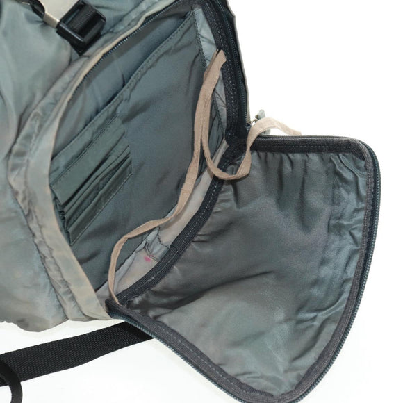 PRADA Backpack Nylon Gray Silver Auth BA9159