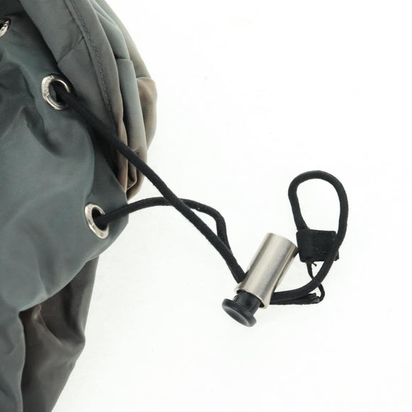 PRADA Backpack Nylon Gray Silver Auth BA9159