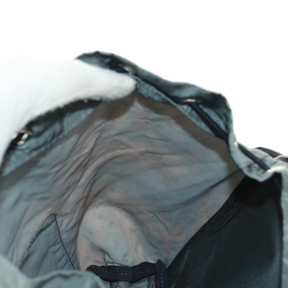 PRADA Backpack Nylon Gray Silver Auth BA9159