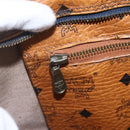 MCM Logogram Vicetos Tote Bag PVC Brown Gold Auth BA9161-16