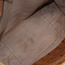MCM Logogram Vicetos Tote Bag PVC Brown Gold Auth BA9161-17