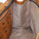 MCM Logogram Vicetos Tote Bag PVC Brown Gold Auth BA9161-19