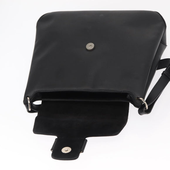 Salvatore Ferragamo Vala Shoulder Bag Leather Black Gold Auth BA9162