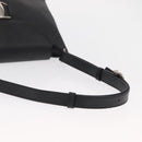 Salvatore Ferragamo Vala Shoulder Bag Leather Black Gold Auth BA9162-7