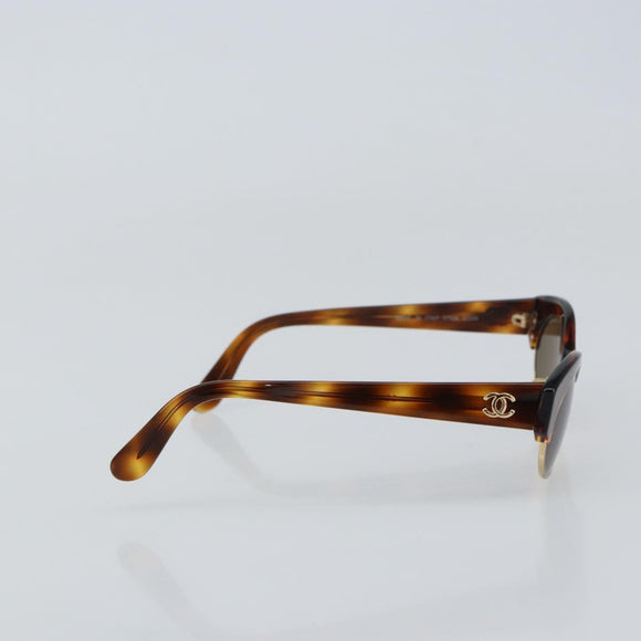 CHANEL Sunglasses plastic Brown CC Auth BA9164
