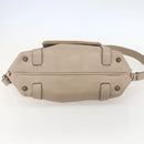 Chloe Elsie Hand Bag Leather 2way Beige Gold Auth BA9166-11