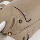 Chloe Elsie Hand Bag Leather 2way Beige Gold Auth BA9166-15