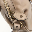 Chloe Elsie Hand Bag Leather 2way Beige Gold Auth BA9166-16