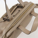 Chloe Elsie Hand Bag Leather 2way Beige Gold Auth BA9166-6