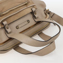 Chloe Elsie Hand Bag Leather 2way Beige Gold Auth BA9166-7