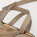 Chloe Elsie Hand Bag Leather 2way Beige Gold Auth BA9166-8