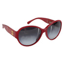 CHANEL Sunglasses plastic Red CC Auth BA9167-1