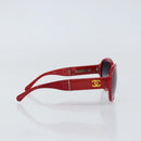 CHANEL Sunglasses plastic Red CC Auth BA9167-5
