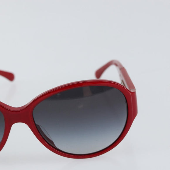 CHANEL Sunglasses plastic Red CC Auth BA9167