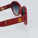 CHANEL Sunglasses plastic Red CC Auth BA9167-8