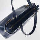 Salvatore Ferragamo Gancini Hand Bag Leather Light Blue Gold Auth BA9168-6