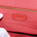 Chloe Hand Bag Leather Red Gold Auth BA9169-16