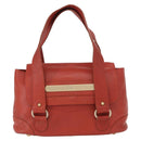 Chloe Hand Bag Leather Red Gold Auth BA9169-2