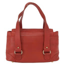 Chloe Hand Bag Leather Red Gold Auth BA9169-3