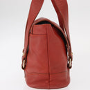 Chloe Hand Bag Leather Red Gold Auth BA9169-5