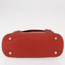 Chloe Hand Bag Leather Red Gold Auth BA9169-9