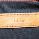 Chloe Etel Hand Bag Leather 2way Brown Gold Auth BA9170-19