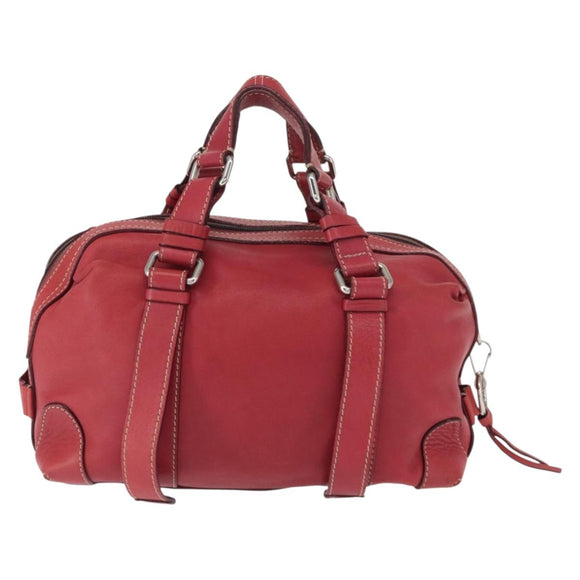 Chloe Nile Hand Bag Leather Pink Gold Auth BA9171