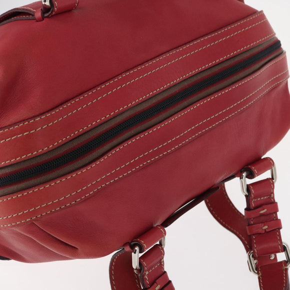 Chloe Nile Hand Bag Leather Pink Gold Auth BA9171