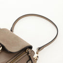 Chloe Fay Backpack Suede Leather 2way Gray Gold Auth BA9172-10