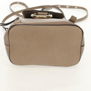 Chloe Fay Backpack Suede Leather 2way Gray Gold Auth BA9172-11