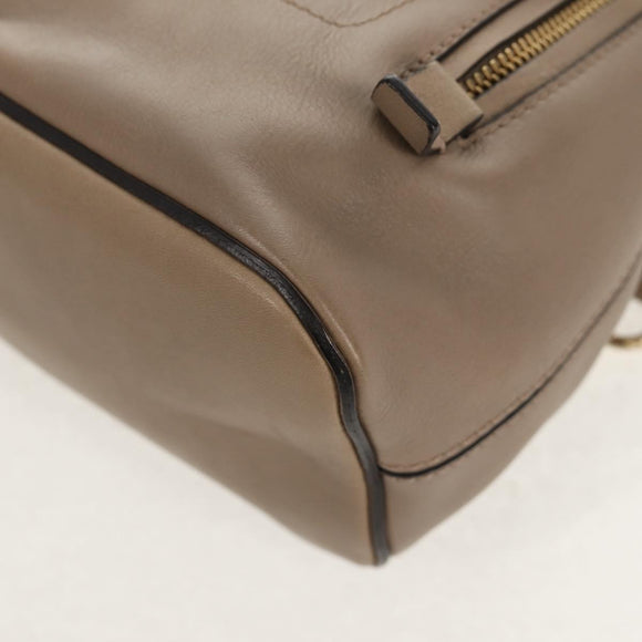 Chloe Fay Backpack Suede Leather 2way Gray Gold Auth BA9172