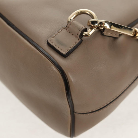 Chloe Fay Backpack Suede Leather 2way Gray Gold Auth BA9172