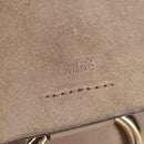 Chloe Fay Backpack Suede Leather 2way Gray Gold Auth BA9172-16