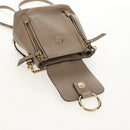 Chloe Fay Backpack Suede Leather 2way Gray Gold Auth BA9172-17