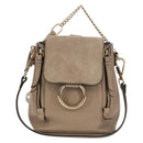 Chloe Fay Backpack Suede Leather 2way Gray Gold Auth BA9172-2
