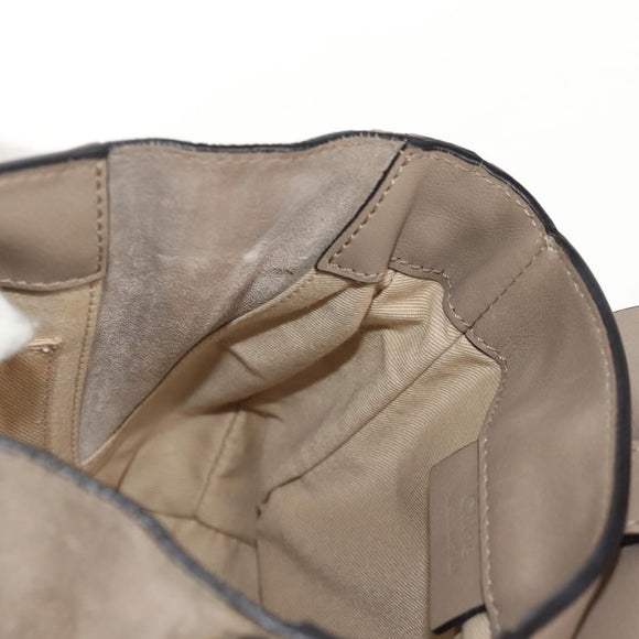 Chloe Fay Backpack Suede Leather 2way Gray Gold Auth BA9172