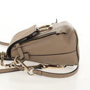 Chloe Fay Backpack Suede Leather 2way Gray Gold Auth BA9172-4