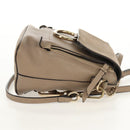 Chloe Fay Backpack Suede Leather 2way Gray Gold Auth BA9172-5