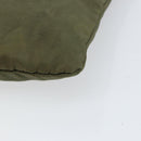 PRADA Shoulder Bag Nylon Khaki Silver Auth BA9173-8
