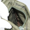 PRADA Shoulder Bag Nylon Khaki Silver Auth BA9173-21