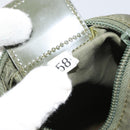 PRADA Shoulder Bag Nylon Khaki Silver Auth BA9173-11