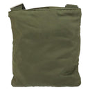 PRADA Shoulder Bag Nylon Khaki Silver Auth BA9173-2