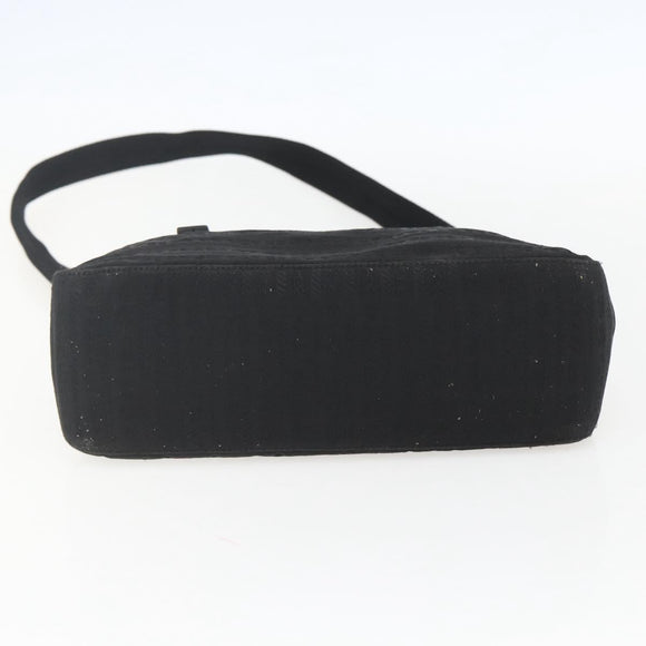 PRADA Hand Bag Nylon 2way Black Silver Auth BA9174