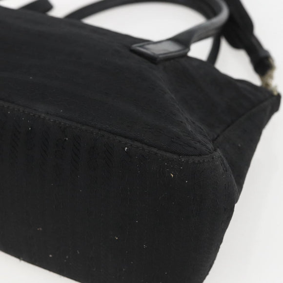 PRADA Hand Bag Nylon 2way Black Silver Auth BA9174