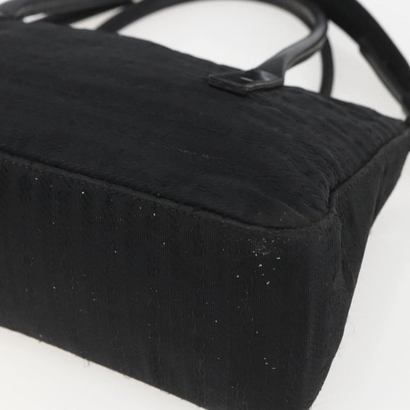 PRADA Hand Bag Nylon 2way Black Silver Auth BA9174