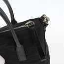 PRADA Hand Bag Nylon 2way Black Silver Auth BA9174-19