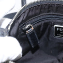 PRADA Hand Bag Nylon 2way Black Silver Auth BA9174-20