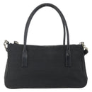 PRADA Hand Bag Nylon 2way Black Silver Auth BA9174-13