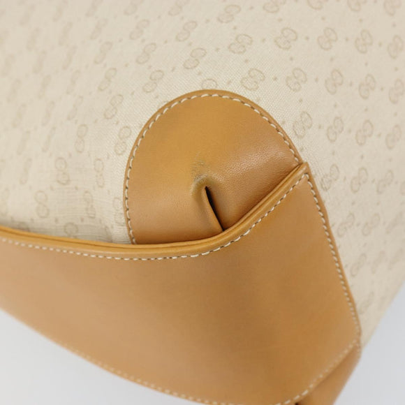 GUCCI Micro GG Supreme Shoulder Bag PVC Beige Gold 104 004 0024 Auth BA9177