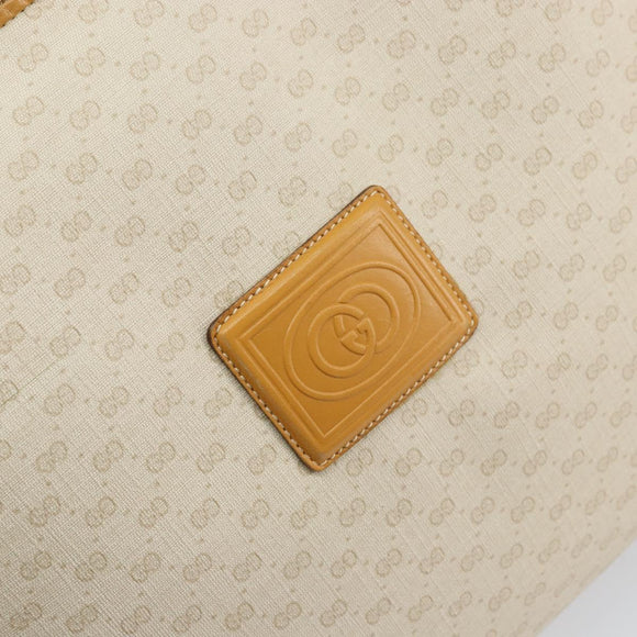 GUCCI Micro GG Supreme Shoulder Bag PVC Beige Gold 104 004 0024 Auth BA9177